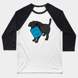 Cute Dog with Positive Vibes Smiley Face Baseball T-Shirt